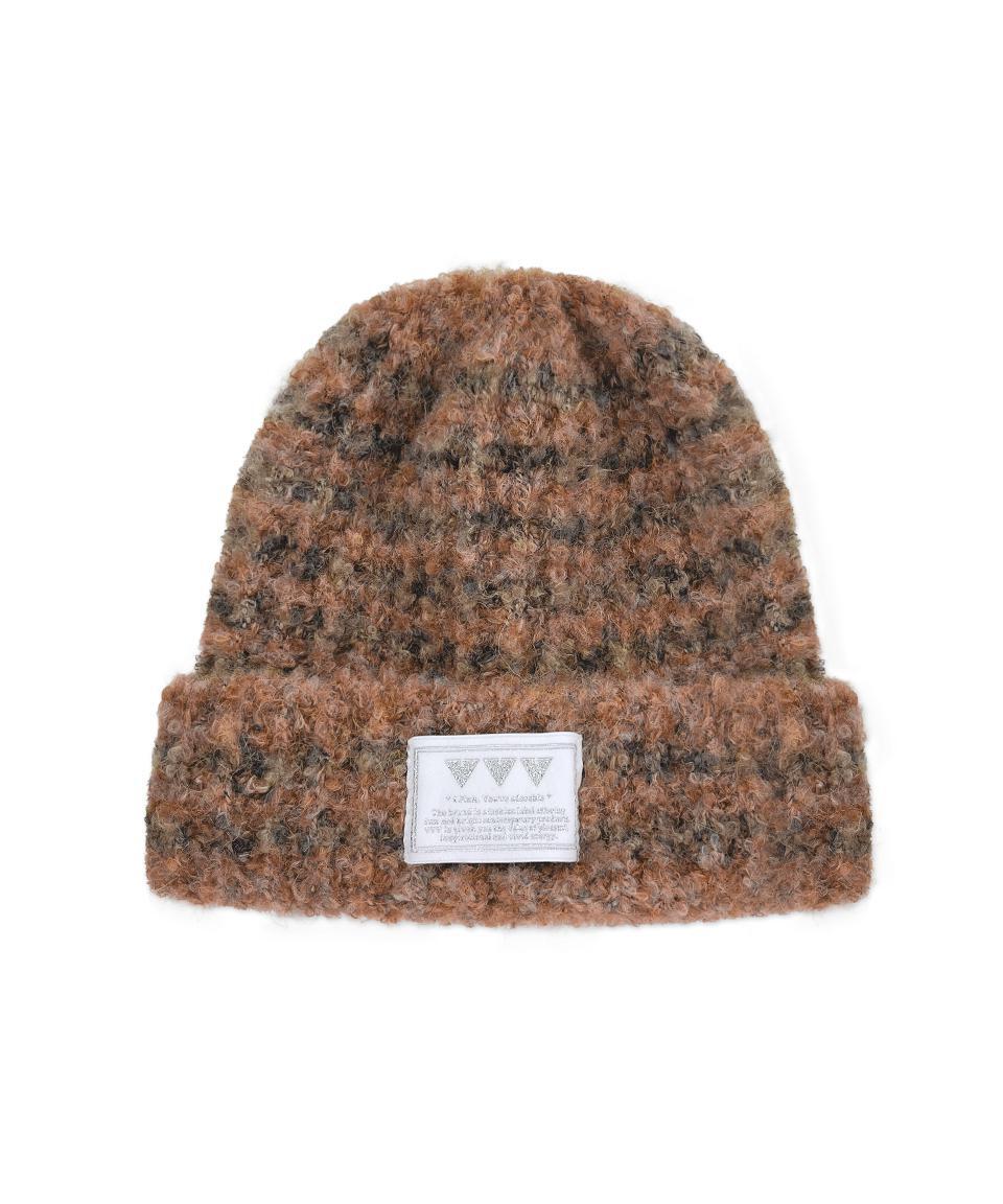 vvv Logo Stripe Mix Beanie / Orange