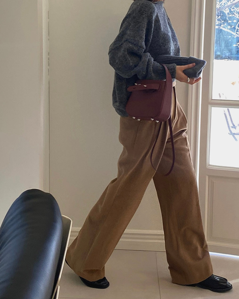 [100%牛皮] THE OFTN TILT / BURGUNDY S