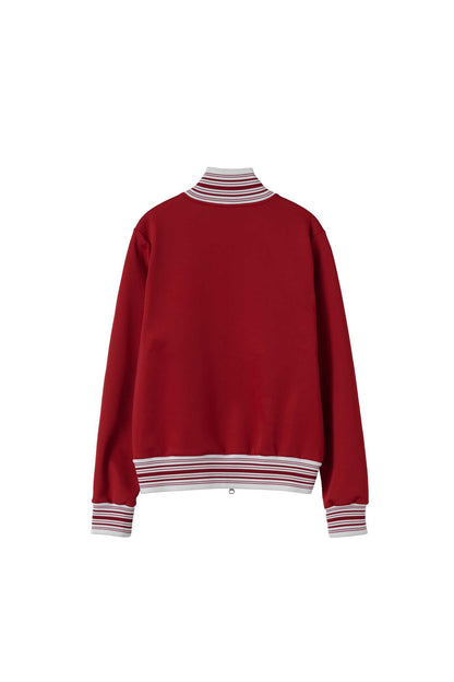 Sculptor Stripe Track Zip-Up Red