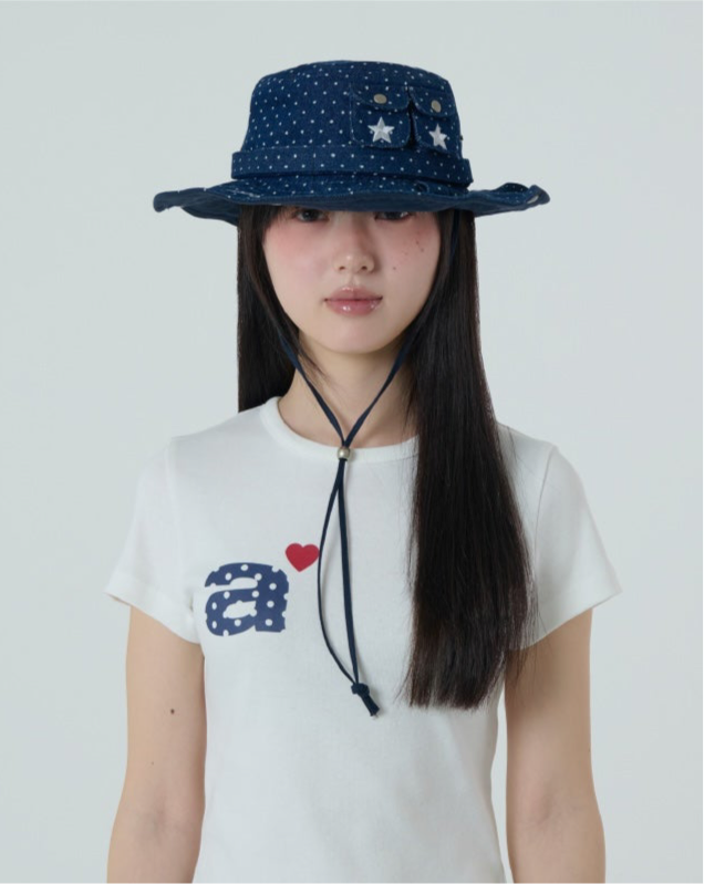 aeae SAFARI BUCKET HAT / MID BLUE