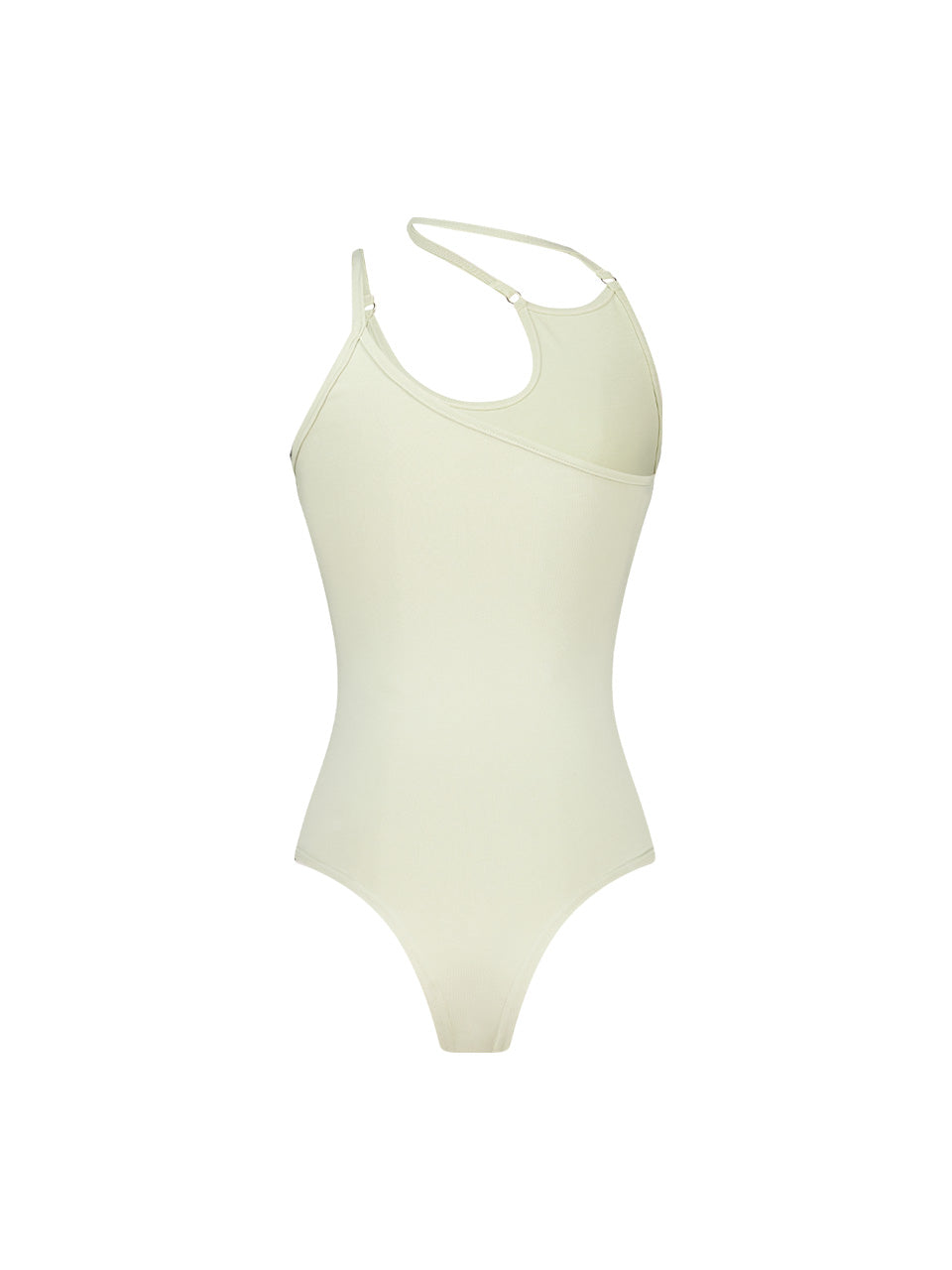 [asif calie] EMBROIDERY STRAP BODY SUIT KHAKI BEIGE