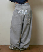 LSC LAYERED STAR STUD WIDE SWEAT PANT (GRAY)