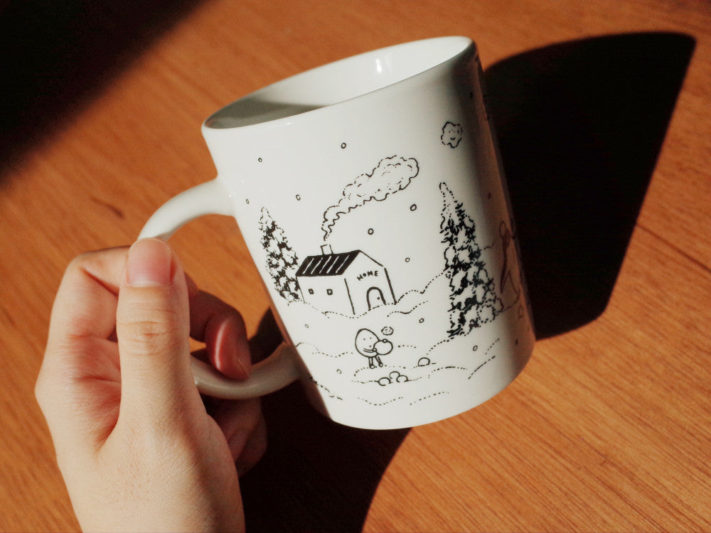 韓國文創 chocolateye snowy day mug cup 350ml - made in Korea (by Yeonju Choi)