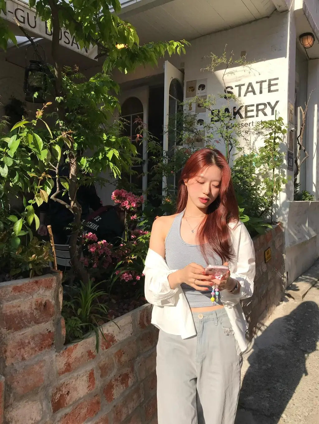 [韓國銷量破千][B-BASIC] Summer Stripe Halter Neck Top / 2colors