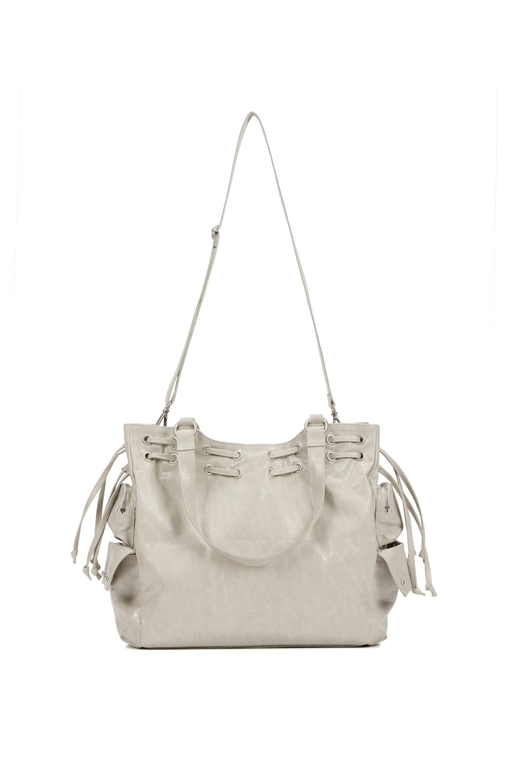 DEINET NEW STUD STRING BIG BAG IN ASH BEIGE