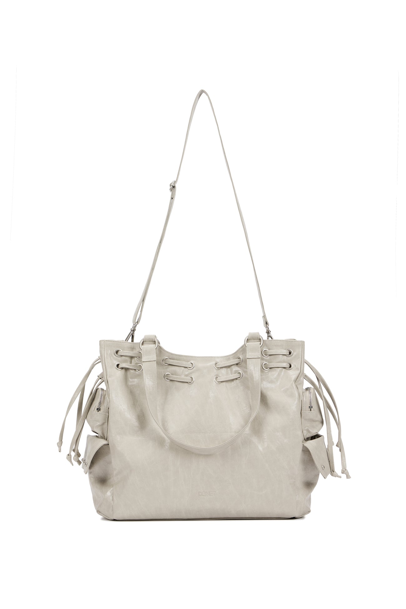 DEINET NEW STUD STRING BIG BAG IN ASH BEIGE