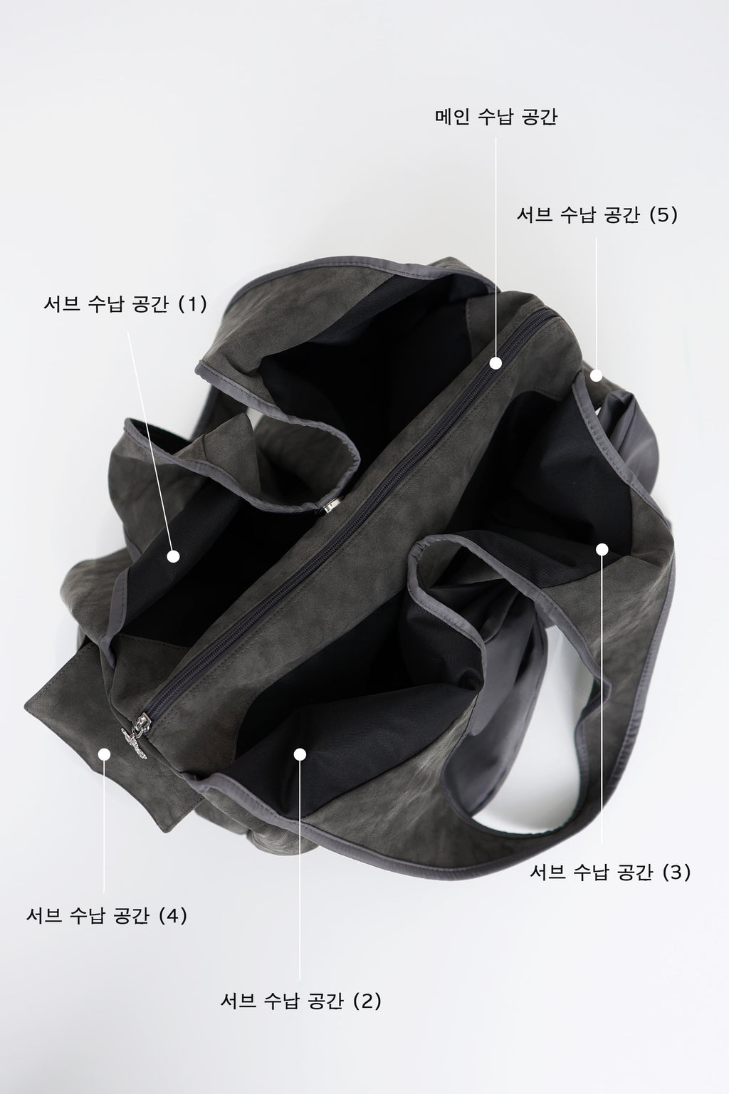 siweol Bow Shoulder Bag / Nubuck Grey