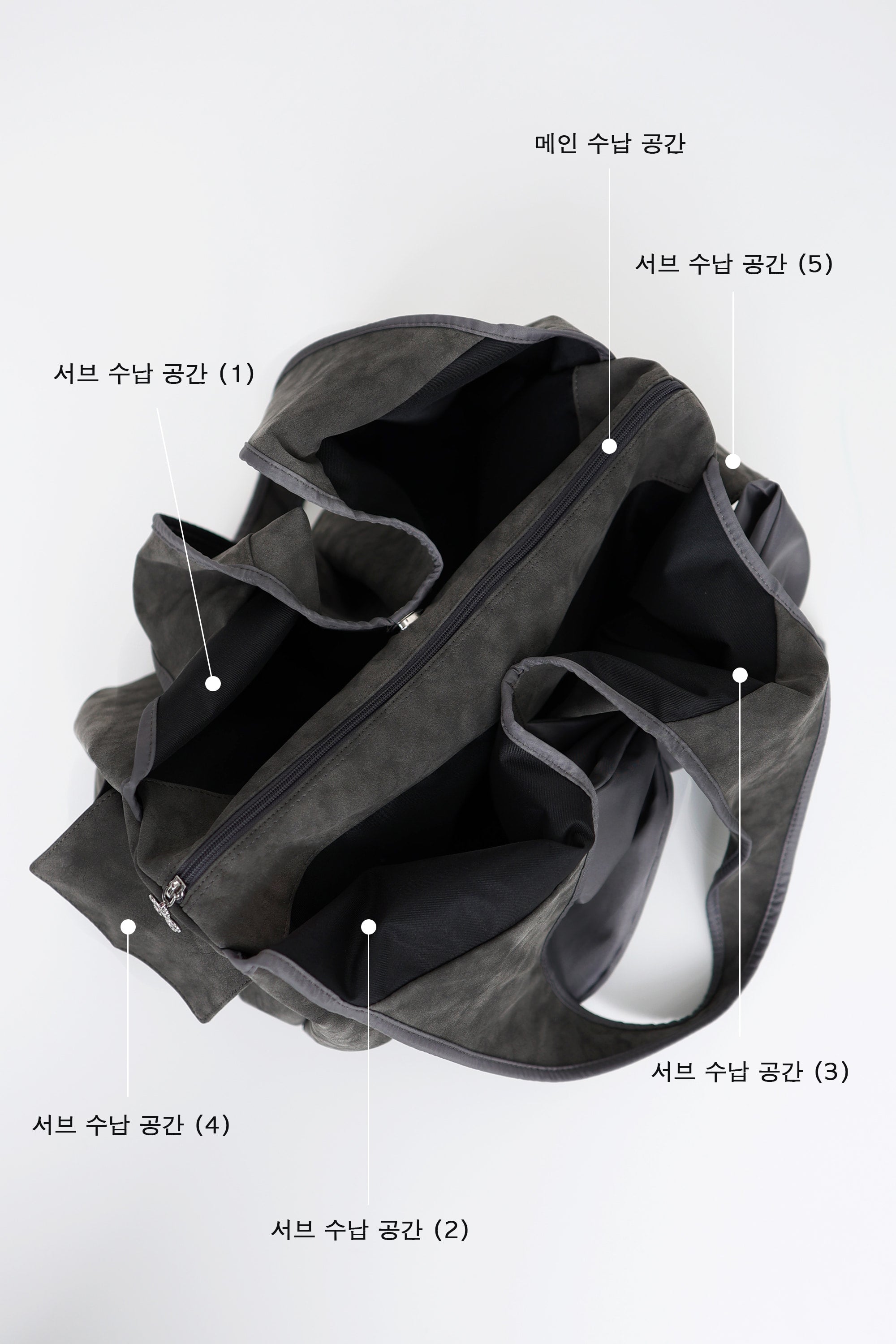 siweol Bow Shoulder Bag / Nubuck Grey