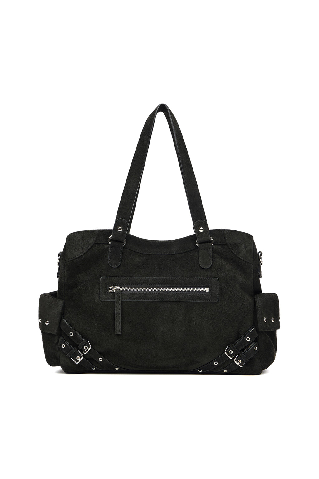 DEINET STUD POCKET BIG BAG IN BLACK