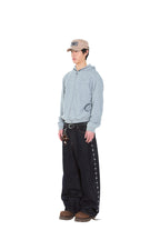 AAKAM Side Rhinestone Denim Pants (Dark Blue)