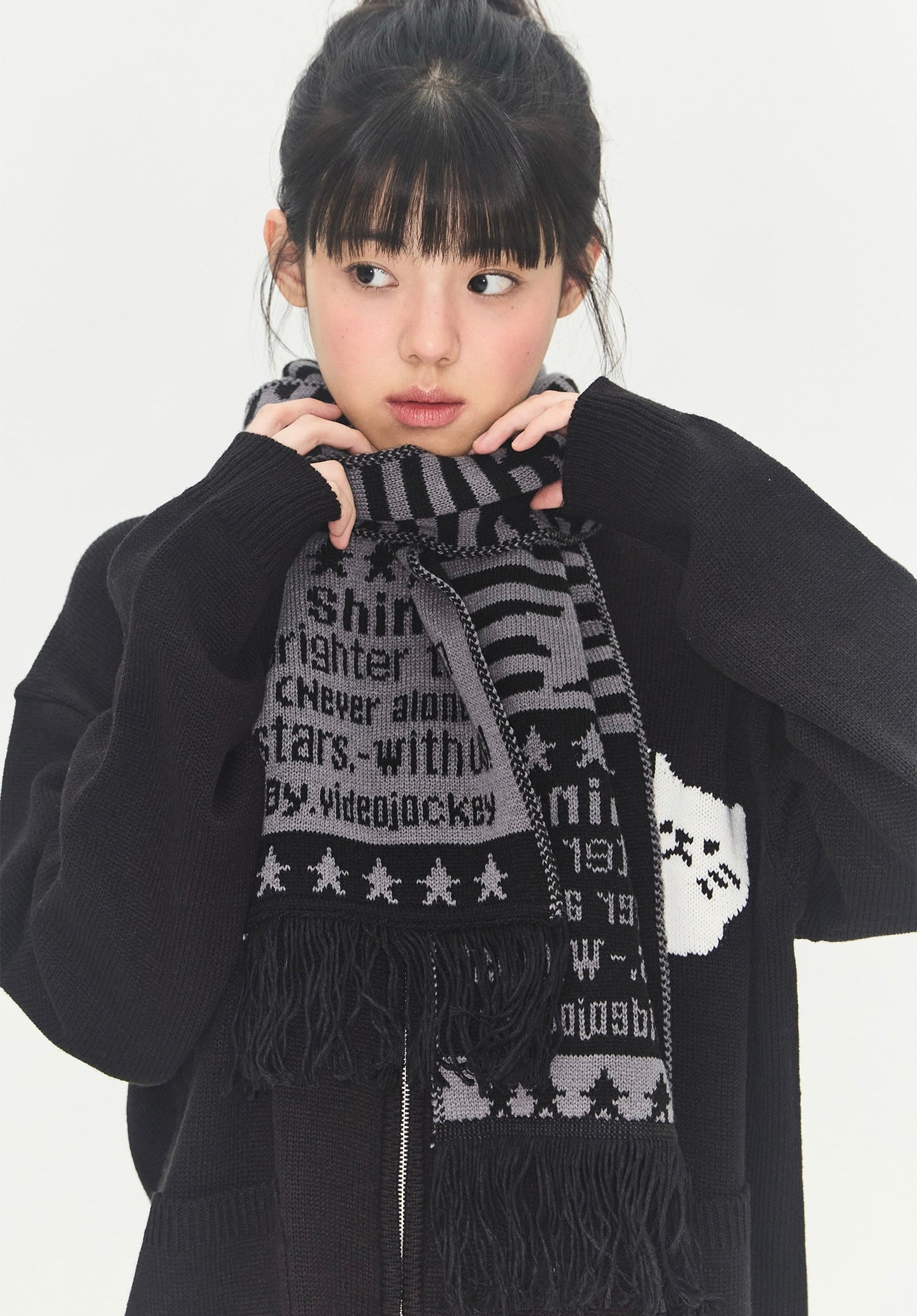 STRIPE STAR MUFFLER / 2COLORS