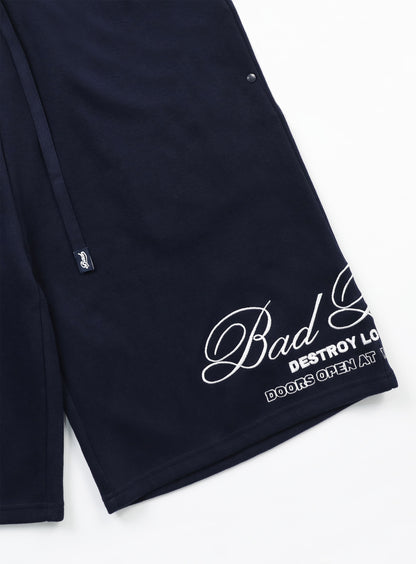 BADBLOOD Classic Logo Bermuda Pants / Navy