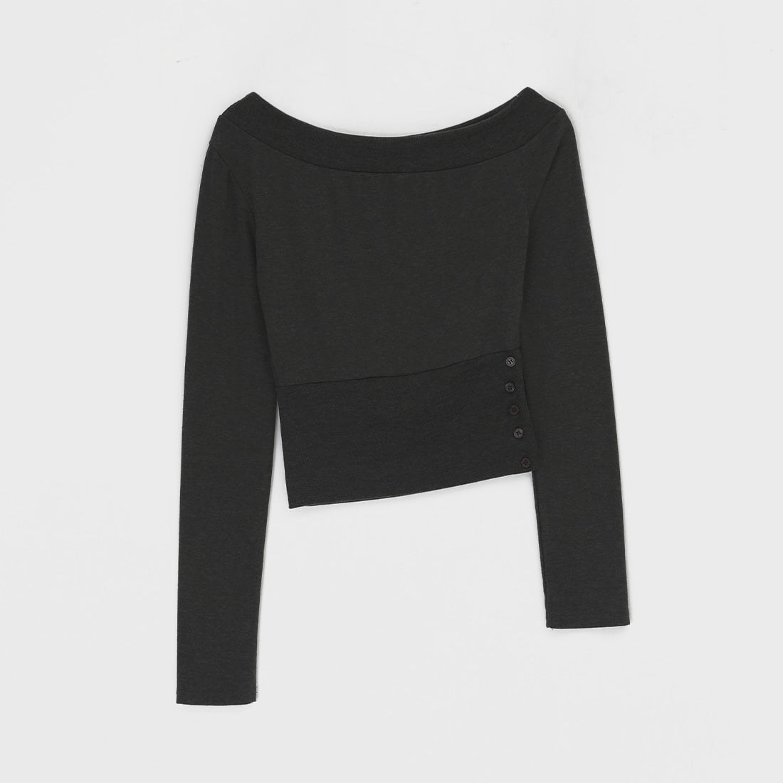 韓國製造 Slit Button Off-Shoulder Top / 4colors