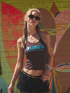 [asif calie] GURLS GLITER DOT SLEEVELESS BROWN