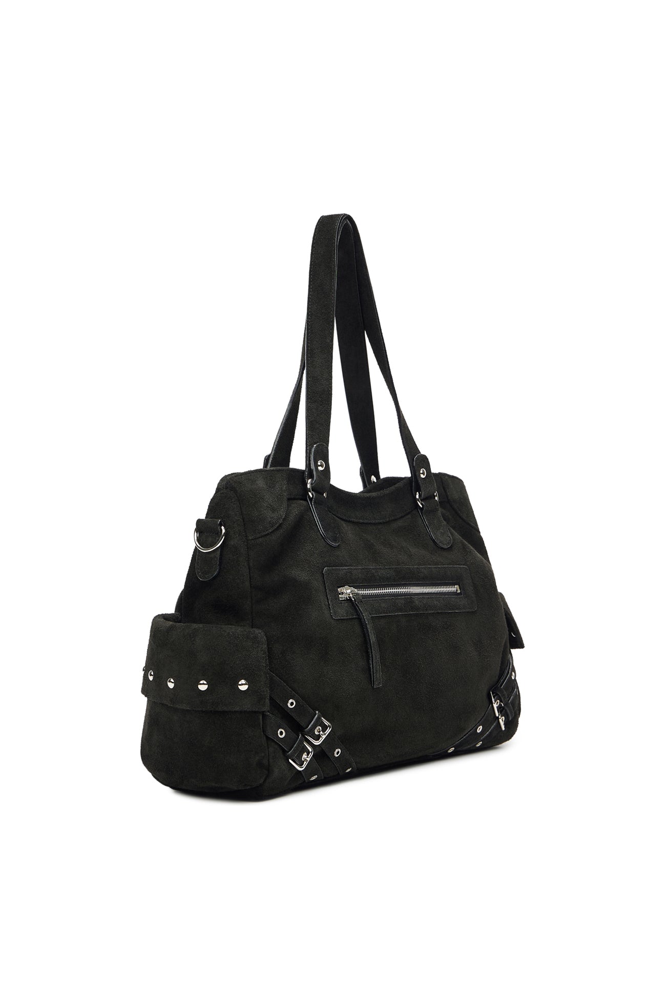 DEINET Stud Pocket Big Bag / Suede Black