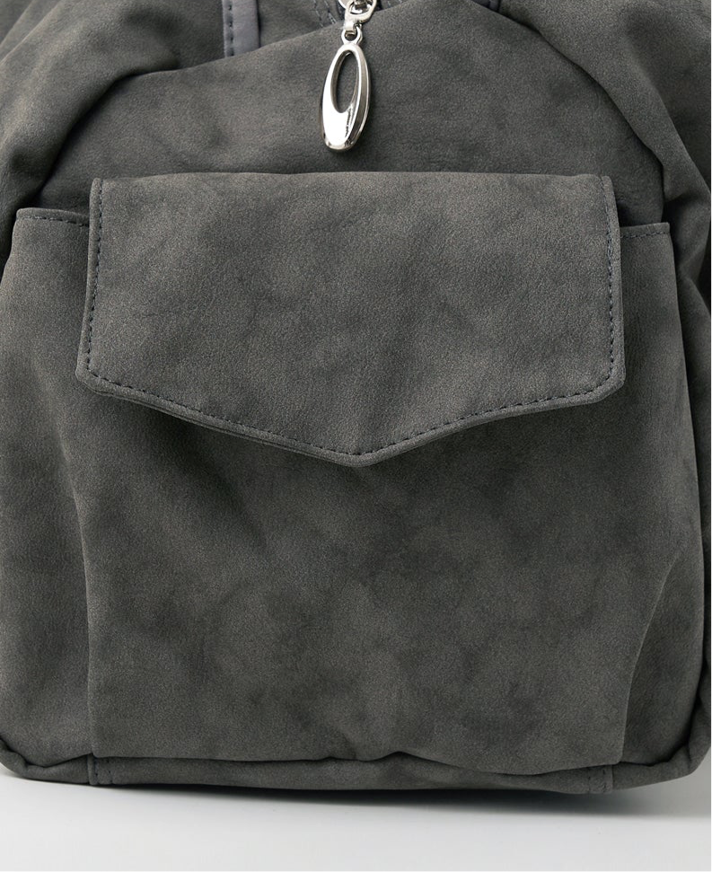 siweol Bow Shoulder Bag / Nubuck Grey