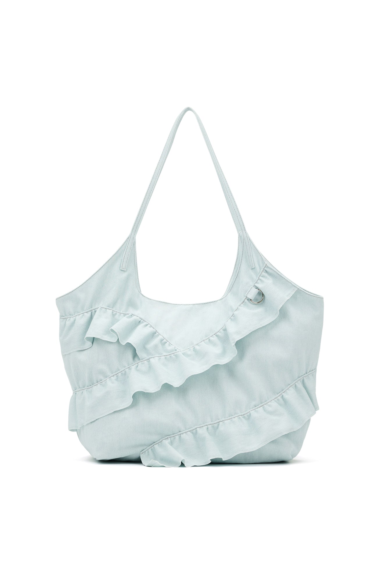 FRILL BIG BAG IN DENIM