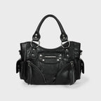 IUGA Studded Leather Mini Shoulder Bag (Black)