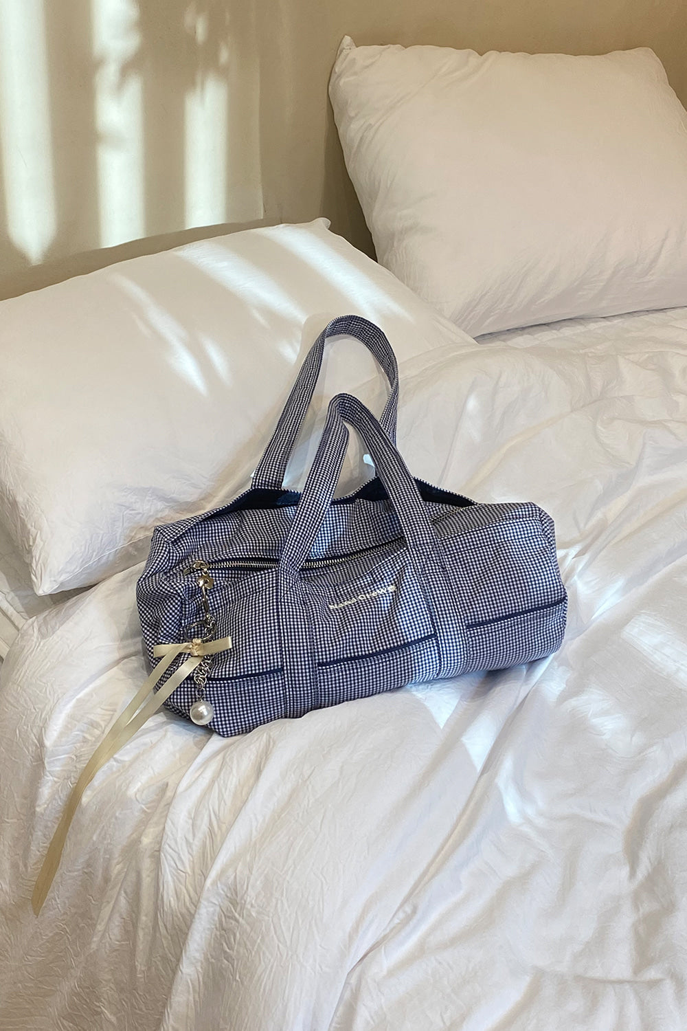 NANACREW MINI DUFFLE BAG - GINGHAM CHECK