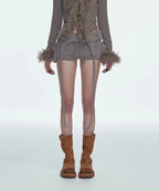 GILA ARCHIVE BOLD LOGO POCKET KNIT SHORTS_BROWN