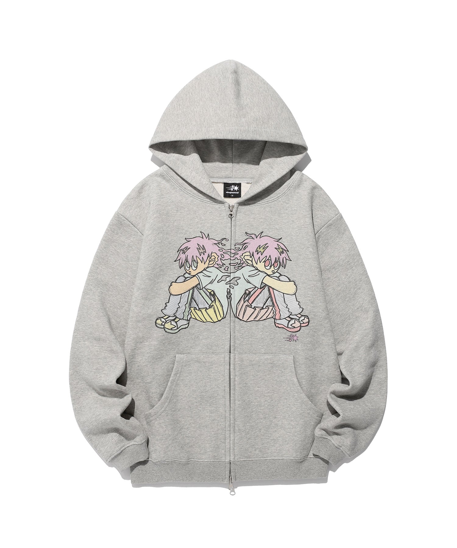 niceghostclub NGC BOY HOODIE ZIP UP [GREY]