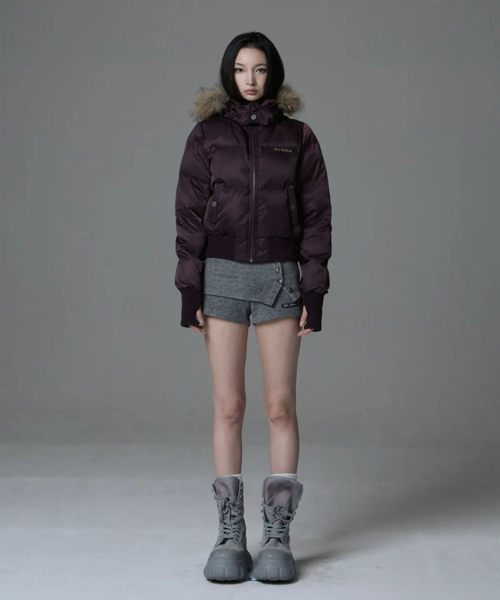 [GILA ARCHIVE] Fur Hood Light Padded Jacket - 2 Colors