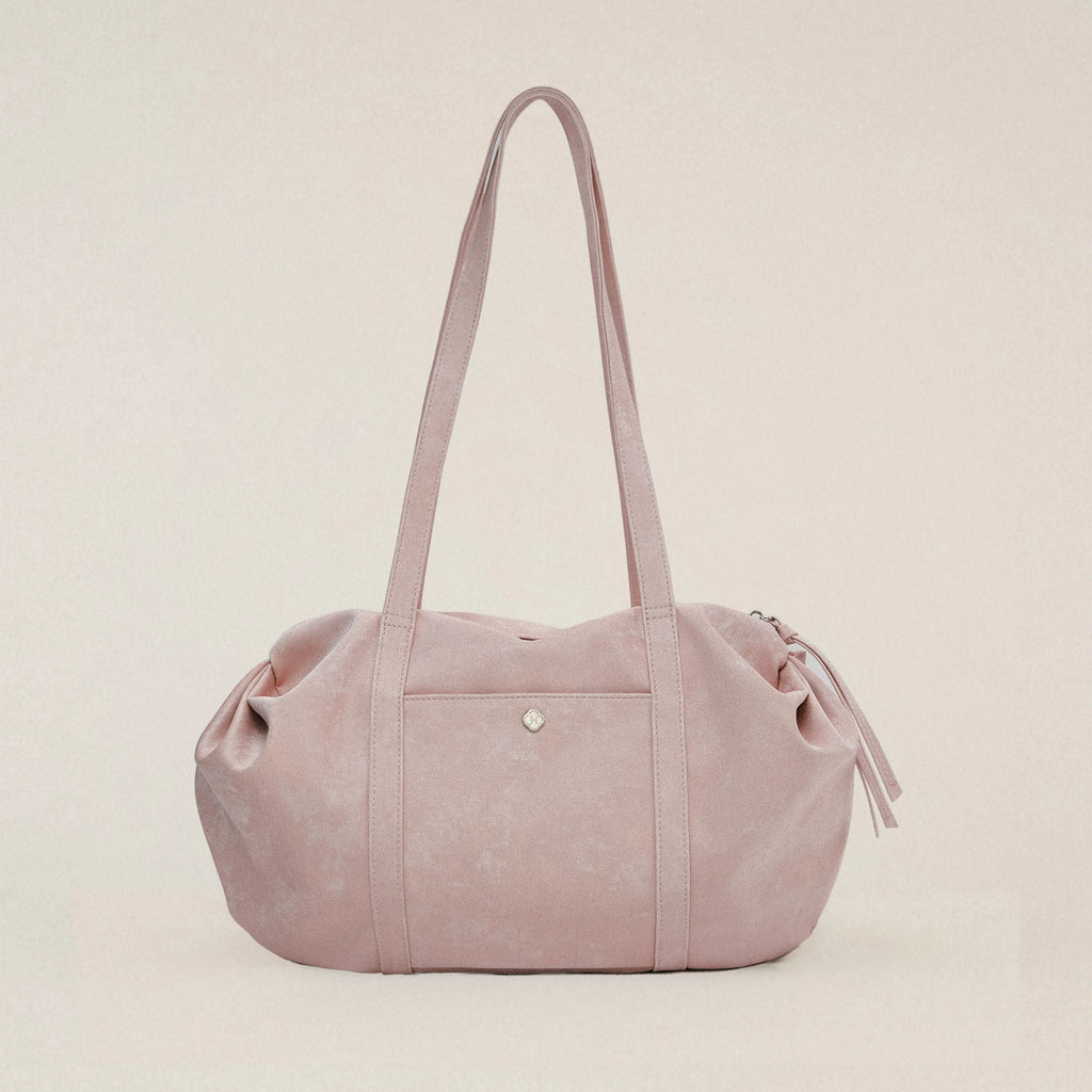 Heeari Aurora Shirring Duffel Bag - Glossy Pink