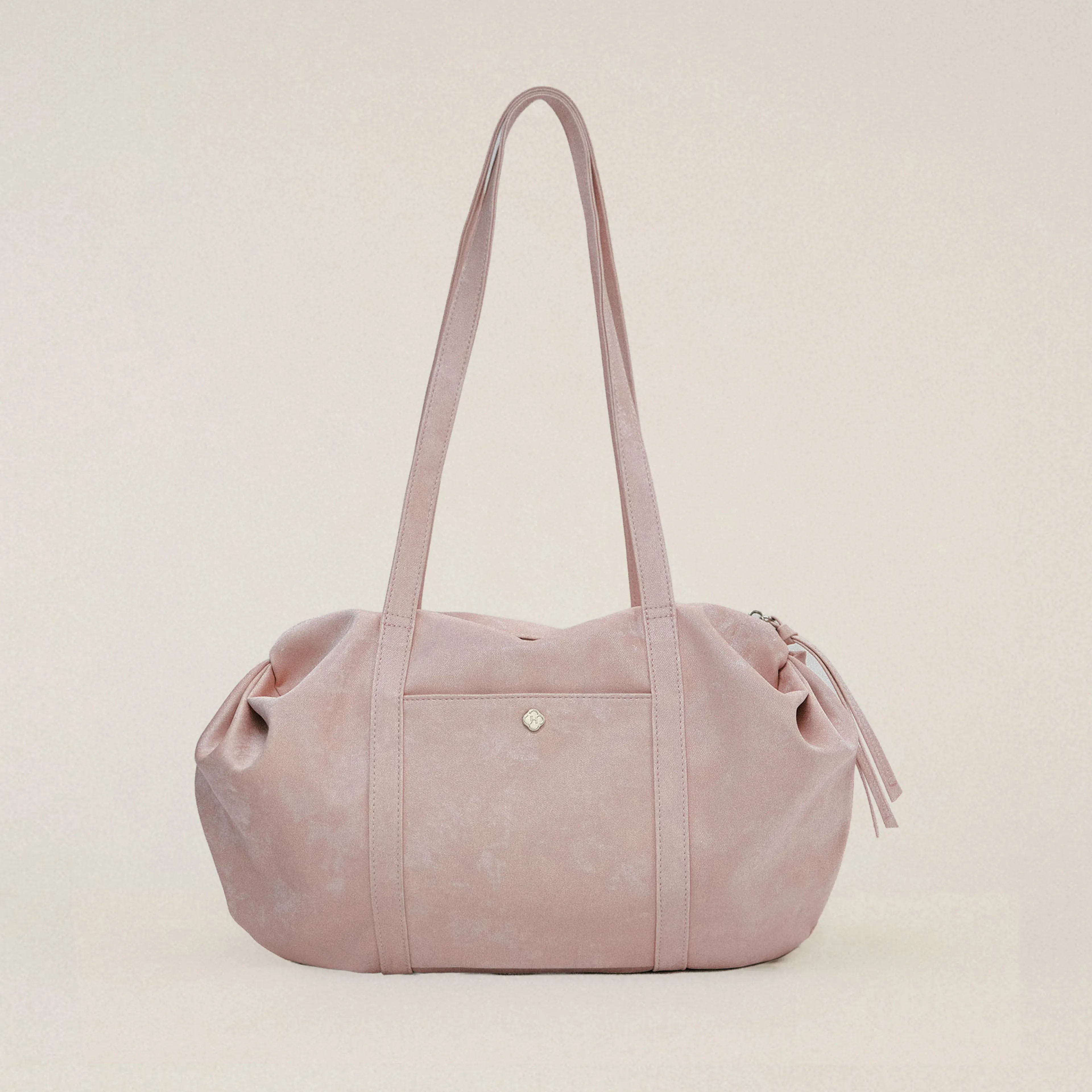 Heeari Aurora Shirring Duffel Bag - Glossy Pink