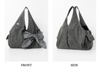siweol Bow Shoulder Bag / Nubuck Grey