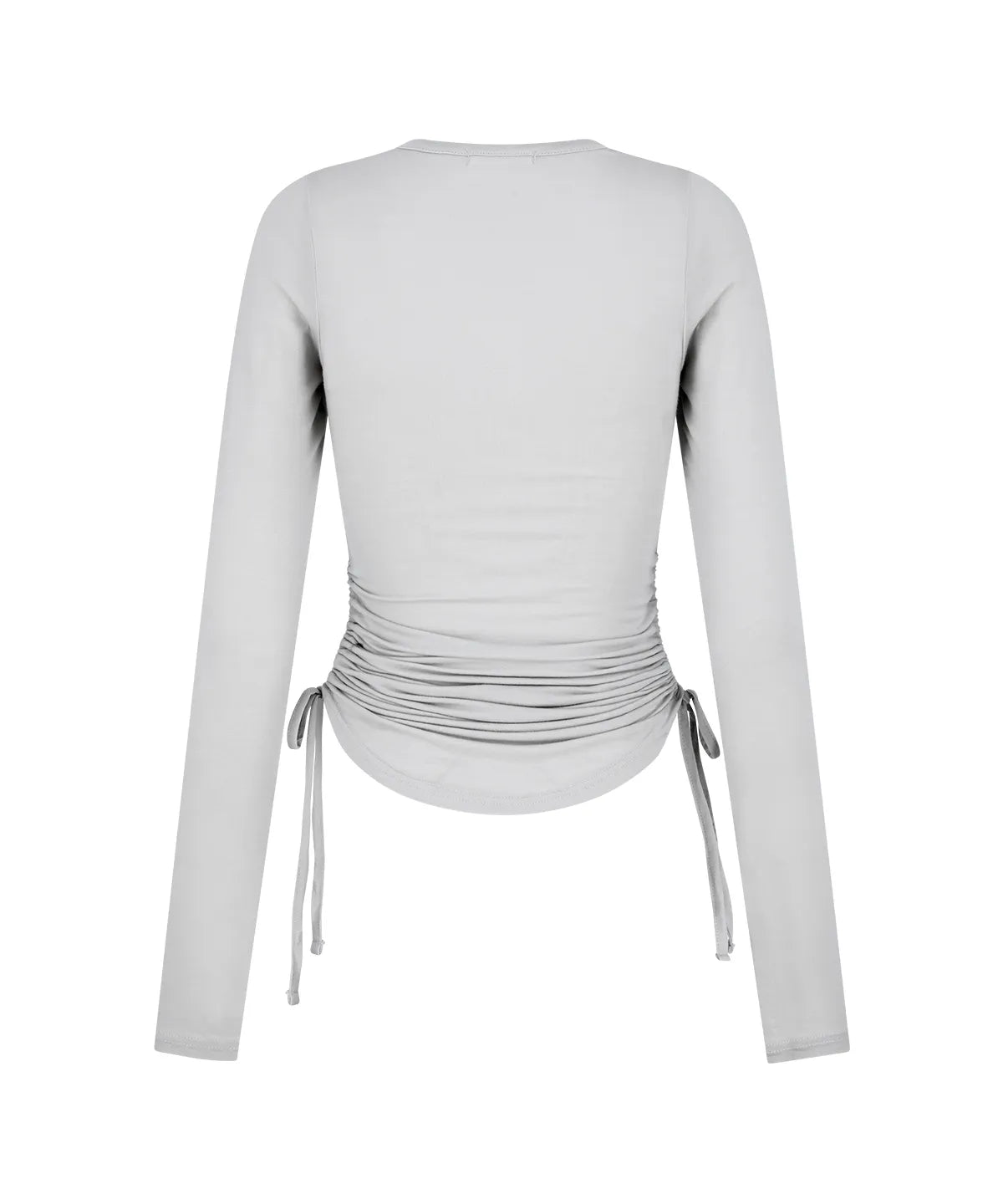 [illigo] BOW BOLERO SHIRRING TOP_GREY