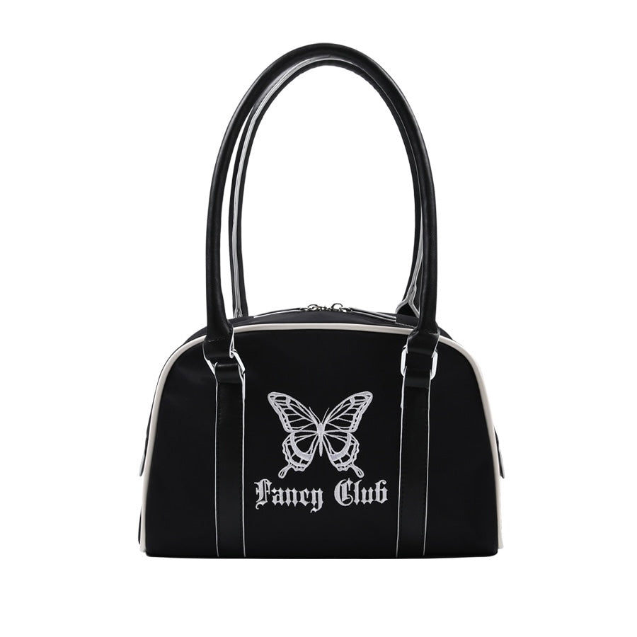 FANCY CLUB BYRINIC BOWLING SHOULDER BAG - BLACK