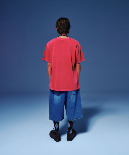 niceghostclub STUD WIDE DENIM PANTS [BLUE]