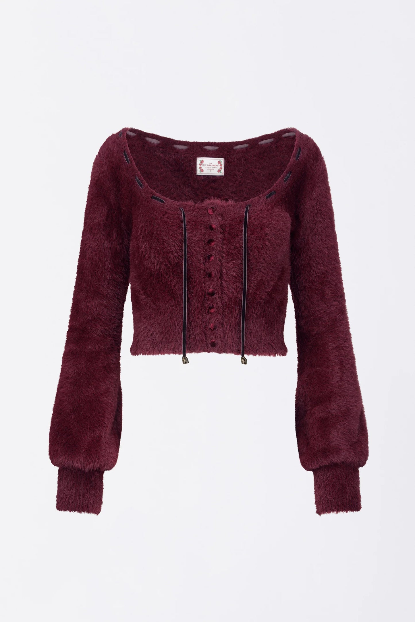 Angora Cardigan Burgundy