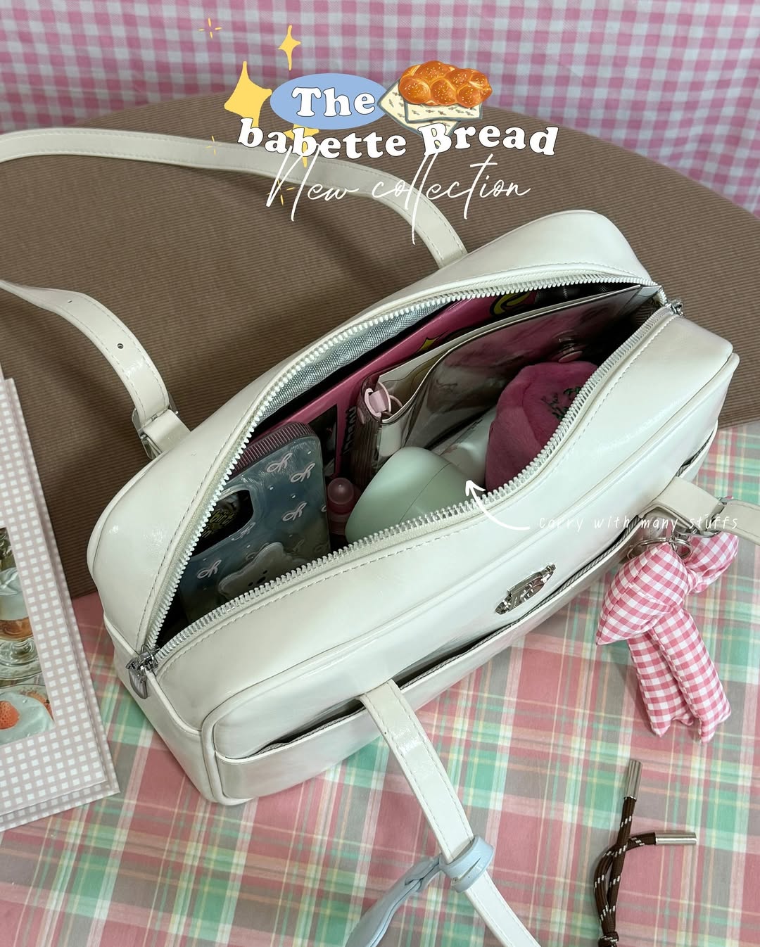 [NEW collection💖] The Babette Bread Shoulder Bag / 6colors (肩帶可調節!!)