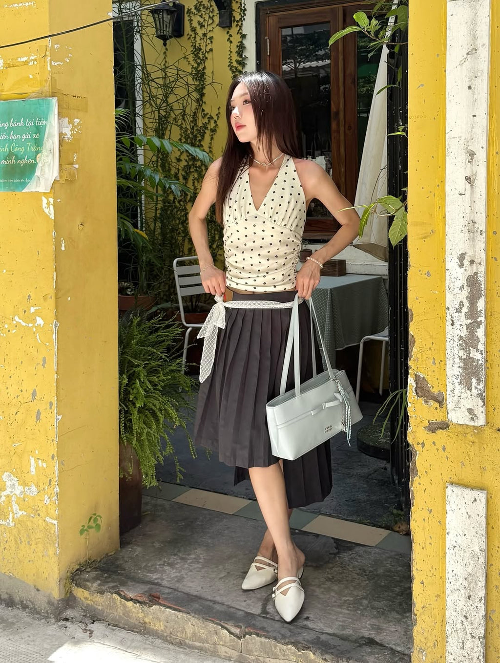 [獨家代理🎀] Daisy Muse Ballerina Shoulder Bag - Light Blue