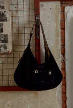 LETERIE SUEDE BUCKLE REVERSIBLE SHOULDER BAG_3COLORS