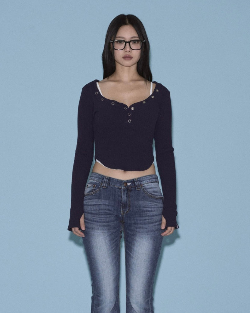 PLEASENOFOLLOW 24FW Bunny Snap Button Top / 8colors