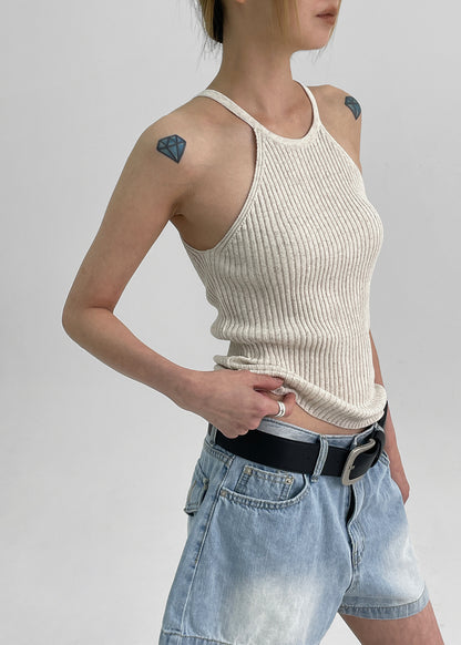 [韓國製造🇰🇷] Morina Linen Summer Halter Neck Knit / 3colors
