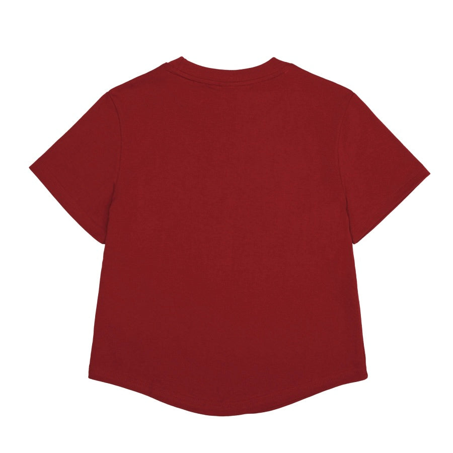 Ames-Worldwide ROUND HEM CROP TEE RED