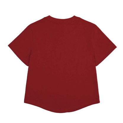 Ames-Worldwide ROUND HEM CROP TEE RED