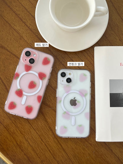 cloud strawberry [magsafe jell-hard case]