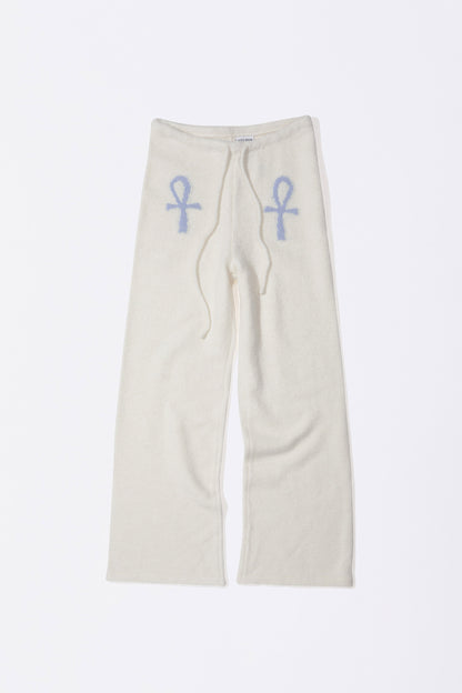 Sculptor Ankh Boucle Knit Pants Ivory