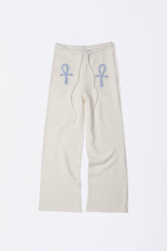 Sculptor Ankh Boucle Knit Pants Ivory