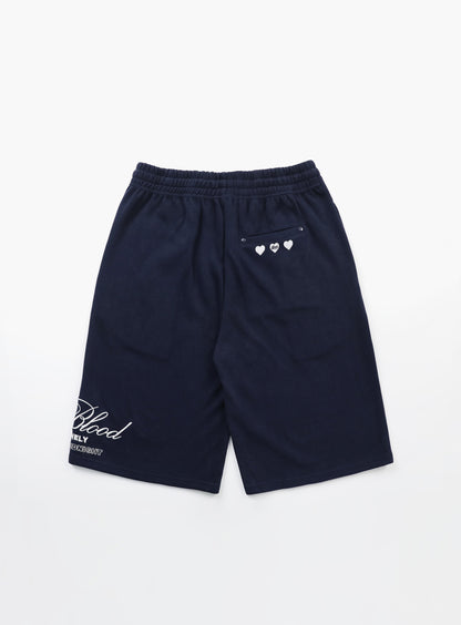 BADBLOOD Classic Logo Bermuda Pants / Navy