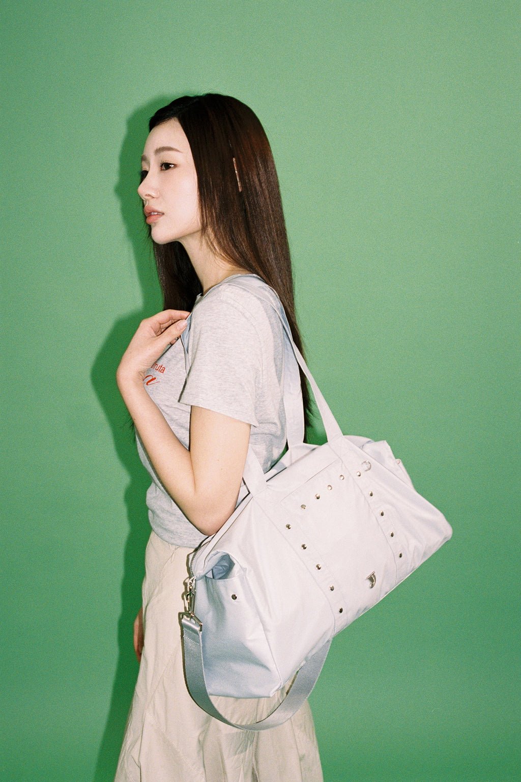 Yeomim stud duffle bag / cool grey
