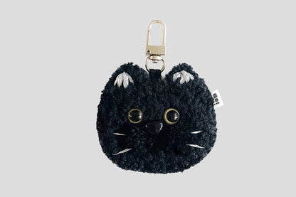 [handmade] "Ugly" Cat Keyring - black tabby