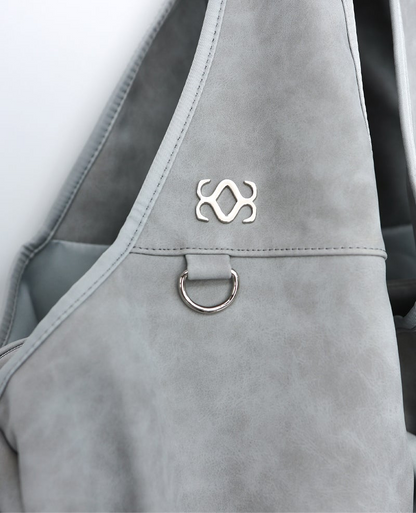 siweol Bow Shoulder Bag -  light grey