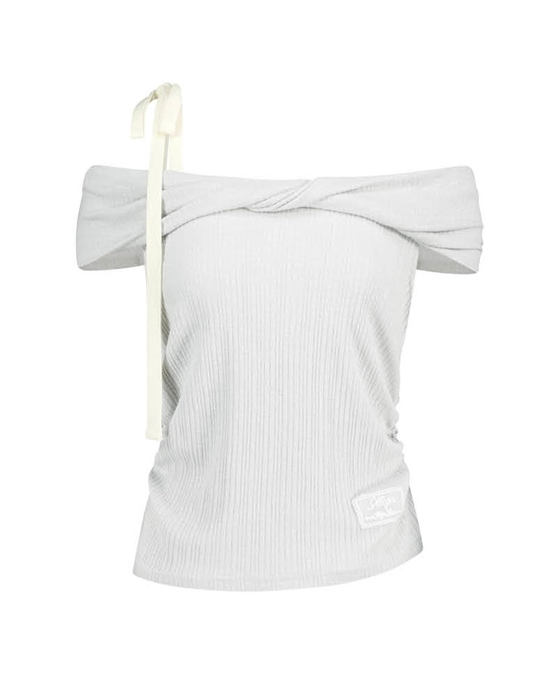 [ILLIGO] FLOW OFF SHOULDER TOP_4 COLORS