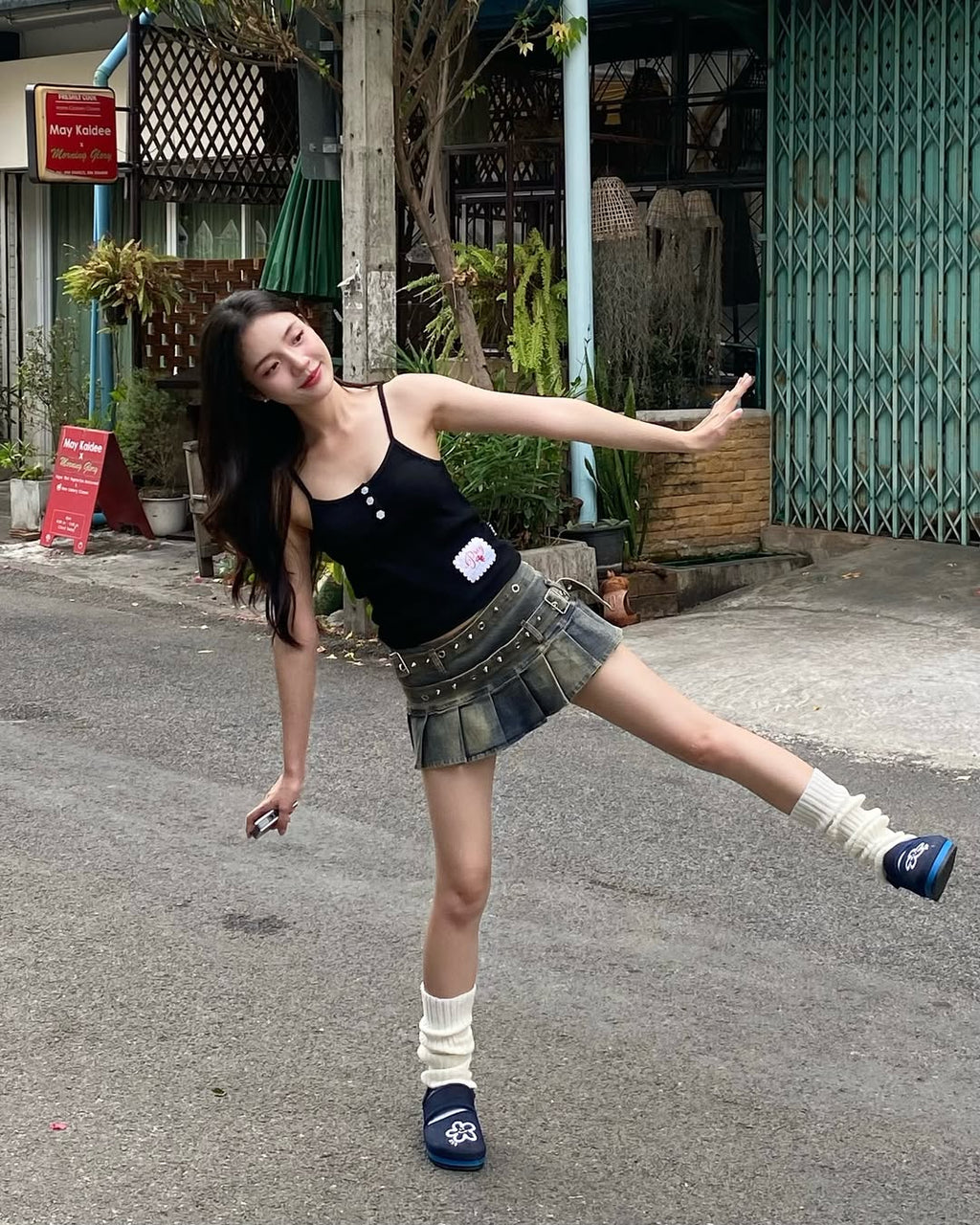 kuudoo Denim Flower Sandals (size 35~45 available)