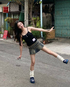 [kuudoo] Denim Flower Sandals (size 35~45 available))